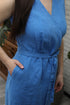 Image 14 of Wrap linen dress with an oversized fit and no sleeves Maya from Baltic Linen